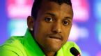 Portugal winger Nani attends a press conference, Euro 2012, Opalenica, Poland, June 11, 2012