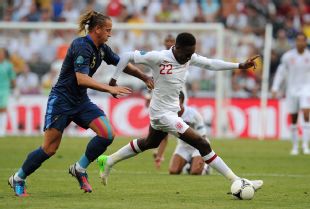 Danny Welbeck led the line against France