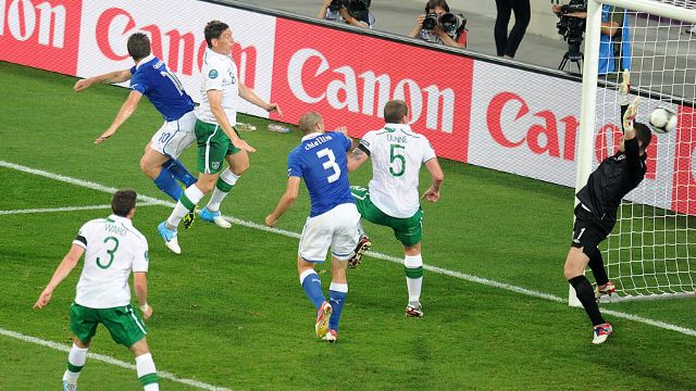 Antonio Cassano headed home the opener