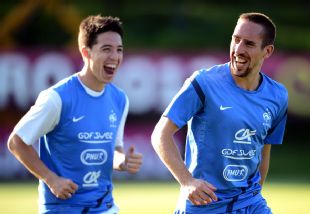Samir Nasri and Franck Ribery were forced out of Wednesday's training session