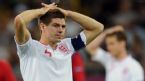 Steven Gerrard looks frustrated after defeat on penalties, England v Italy, Euro 2012, Olympic Stadium, June 24, 2012