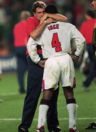 Glenn Hoddle also suffered penalty shootout agony as England boss, at the 1998 World Cup