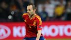 Andres Iniesta controls the ball, Spain v France, Euro 2012 quarter-final, Donbass Arena, Donetsk, Ukraine, June 23, 2012