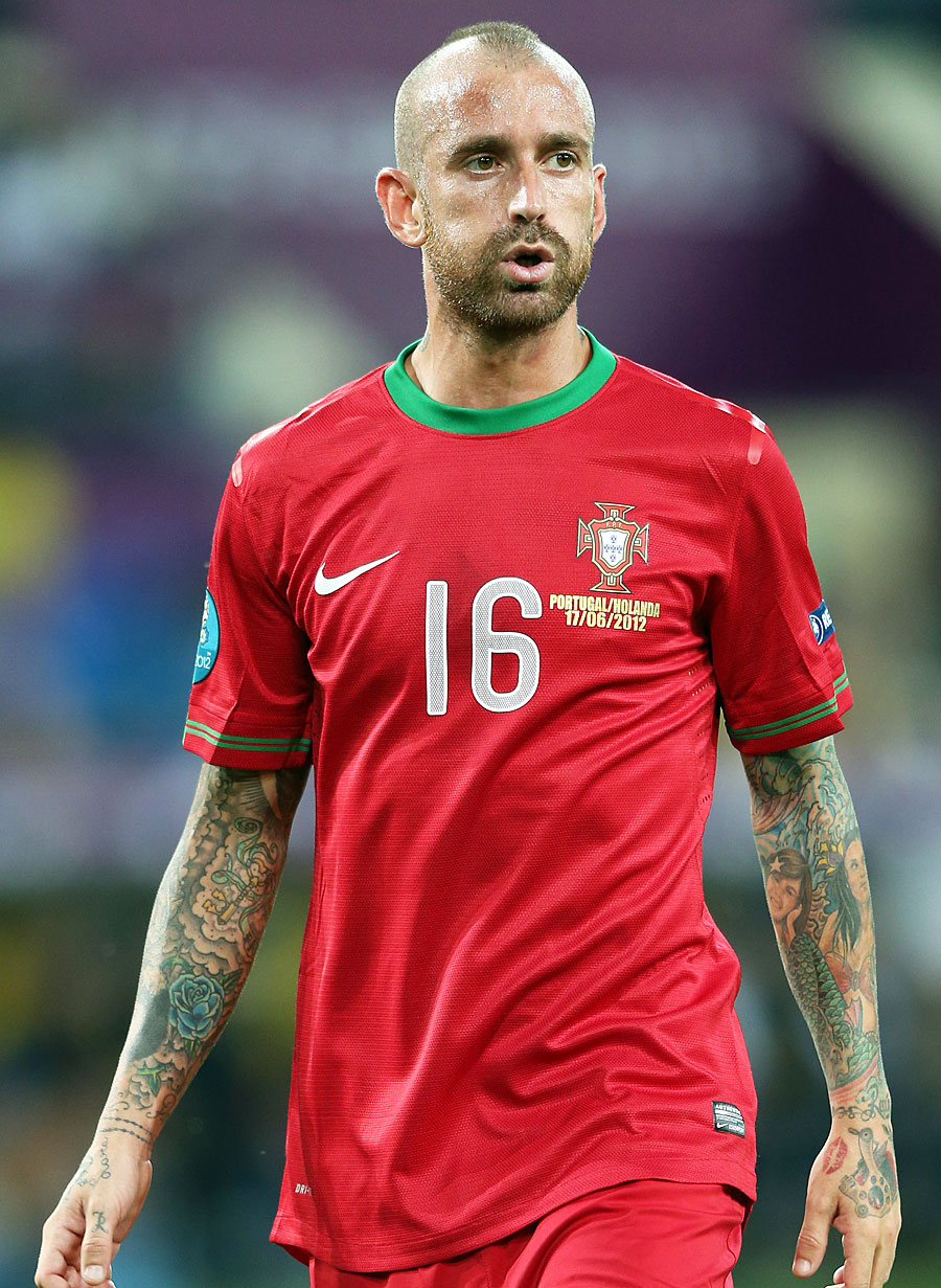 Raul Meireles walks off the pitch after playing Netherlands