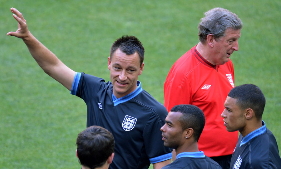 John Terry talks to Ashley Cole
