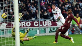 Giampaolo Pazzini netted for Milan in the victory over Torino at the weekend